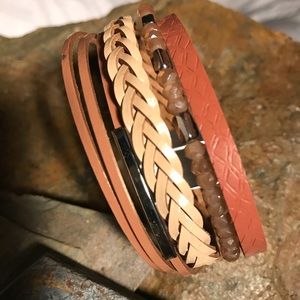 Handcrafted leather bracelets